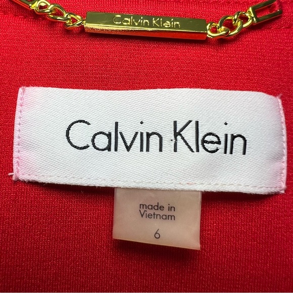 Calvin Klein Open Front Waterfall Wrap Ruffled Jacket Blazer size 6 - Picture 3 of 5